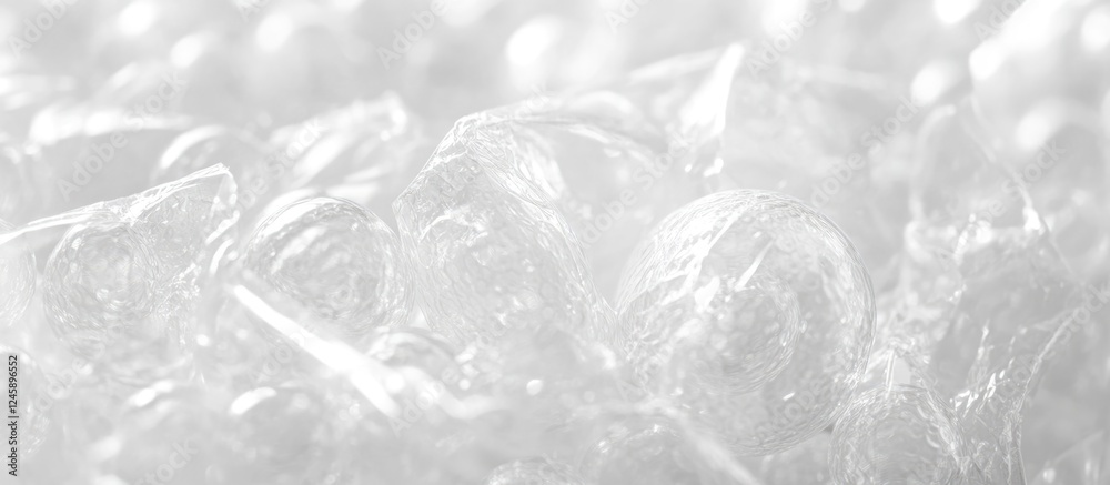 Obraz premium Translucent air bubble film texture background designed for packing and cushioning applications in various industries.