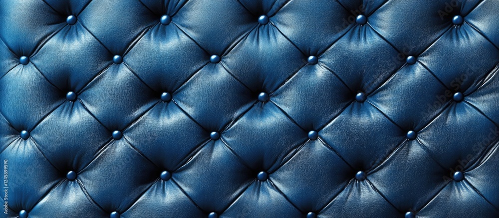 Naklejka premium Blue tufted leather texture background for elegant design projects and stylish decor applications