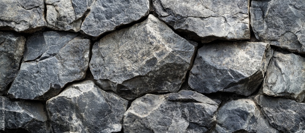 Textured black and white stone wall background for architectural and design projects showcasing natural stone patterns. Textured black and white stone wall background for architectural and design projects showcasing natural stone patterns.