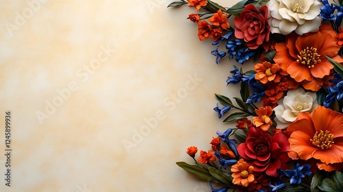 Vibrant Autumnal Floral Arrangement: A Stunning Display of Sculpted Blooms