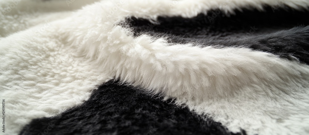Black and white velvet fabric close-up showcasing a dense texture with short pile ideal for creative design and textile applications Black and white velvet fabric close-up showcasing a dense texture with short pile ideal for creative design and textile applications
