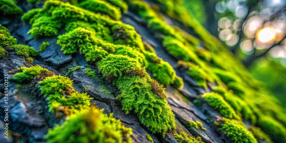 Lush Green Moss Close-Up on Tree Bark - Urban Exploration Photography Lush Green Moss Close-Up on Tree Bark - Urban Exploration Photography