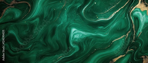 Elegant green marble texture showcasing vibrant swirling patterns and natural beauty.