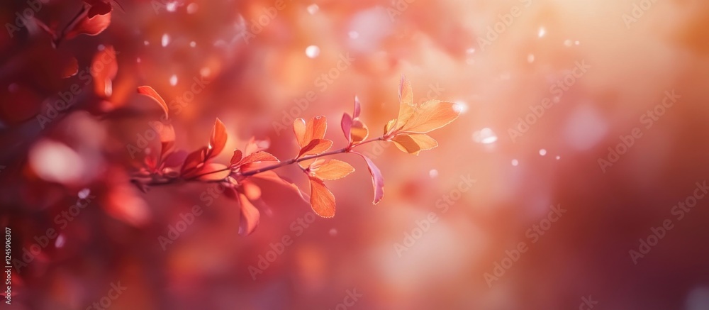 Autumn blurred background with colorful leaves and branches creating a warm fall atmosphere in soft focus lighting Autumn blurred background with colorful leaves and branches creating a warm fall atmosphere in soft focus lighting