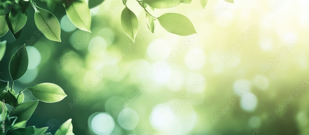 Natural Greenery with Blurred Lights and Soft Focus Background for Text Overlays and Design Projects Natural Greenery with Blurred Lights and Soft Focus Background for Text Overlays and Design Projects