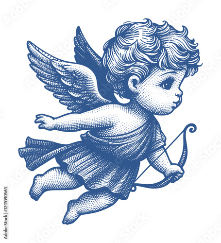 cupid angel - line drawing style (artwork 4)