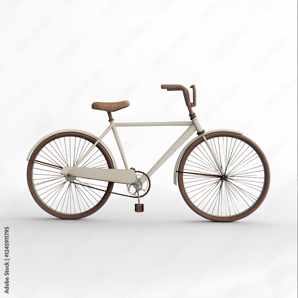 Fototapeta premium Bicycle illustration on white background 
