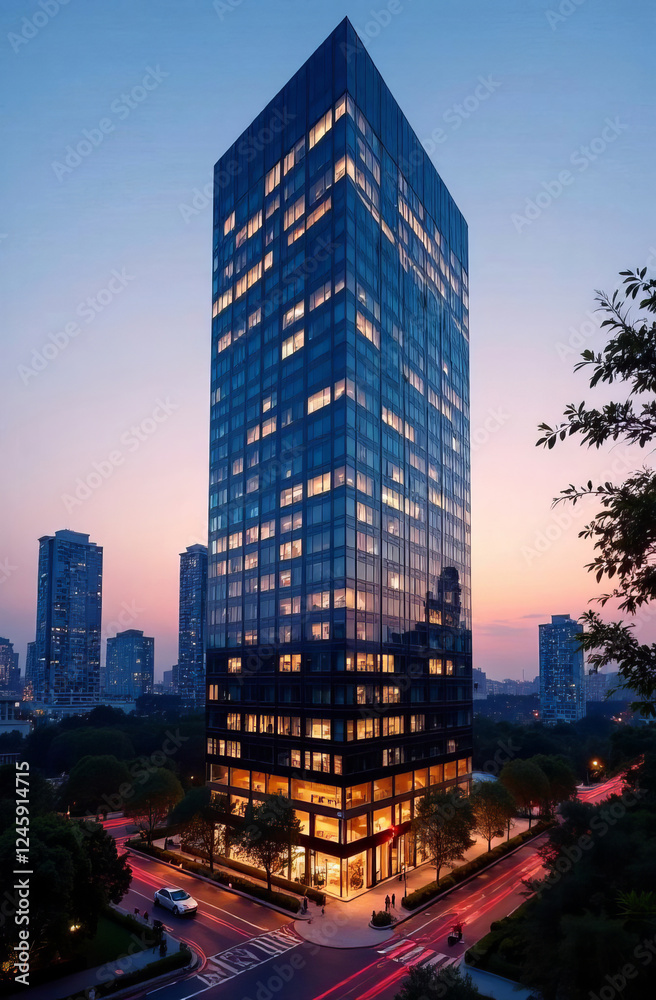 Obraz premium Skyscrapers and modern construction. Tall buildings.