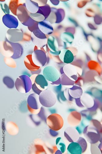 A hole punch creating paper circles that bounce away like tiny marbles