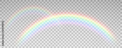 Rainbow icon, rainbow. Raindrops on transparent background. Realistic spectrum rainbow on a transparent background png.