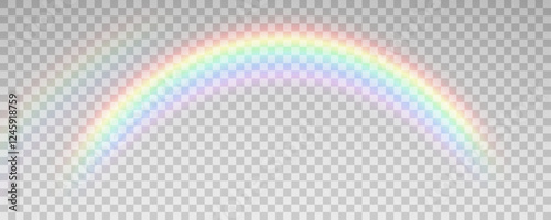 Rainbow icon, rainbow. Raindrops on transparent background. Realistic spectrum rainbow on a transparent background png.