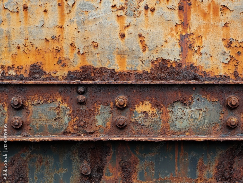 Abstract industrial texture with rusted metal and bolted plates surface Abstract industrial texture with rusted metal and bolted plates surface