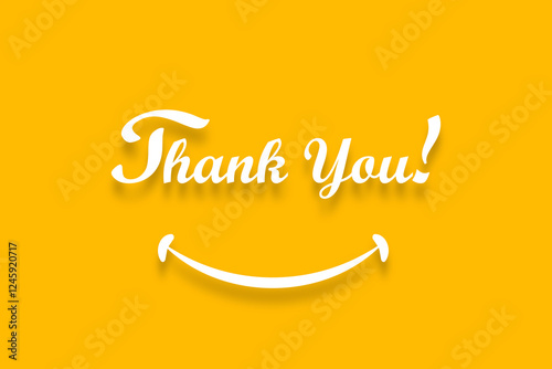 Thank you message on yellow background