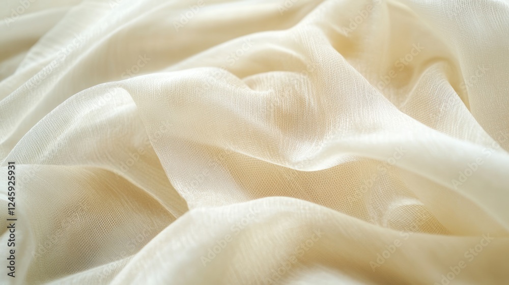 Ethereal fabric texture close up with soft folds ideal for backgrounds or overlays featuring ample empty space for text or design elements Ethereal fabric texture close up with soft folds ideal for backgrounds or overlays featuring ample empty space for text or design elements
