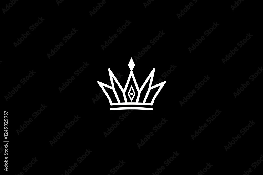 A crown is drawn on a black background A crown is drawn on a black background