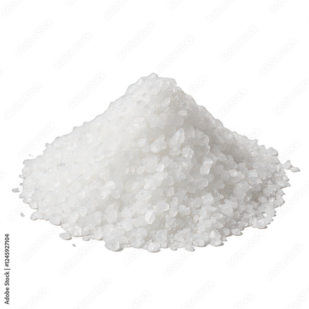 White powdery substance on a surface, fine texture resembling flour or sugar, suitable for culinary or scientific use. Isolated on white background or PNG White powdery substance on a surface, fine texture resembling flour or sugar, suitable for culinary or scientific use. Isolated on white background or PNG