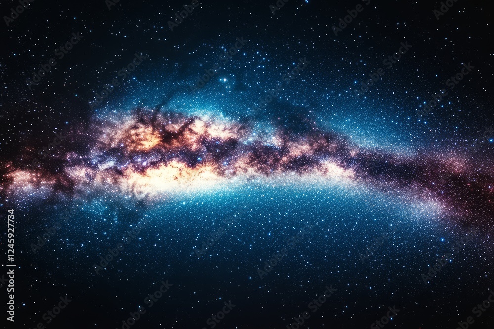 Fototapeta premium A galaxy with a blue and white line