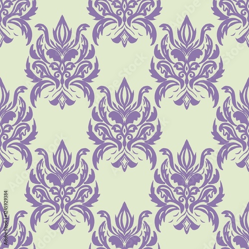Damask seamless pattern floral background