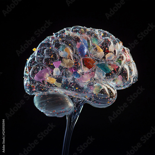 Brain full of microplastics photo