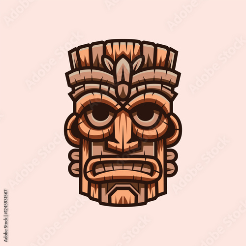 Hawaiian mask of tiki god