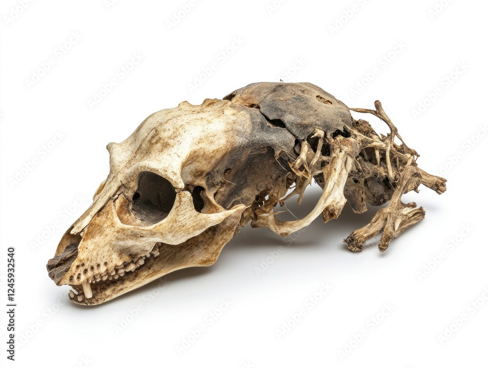 Intricate preserved rodent skull analysis scientific study laboratory setting natural history close-up view anatomy exploration Intricate preserved rodent skull analysis scientific study laboratory setting natural history close-up view anatomy exploration