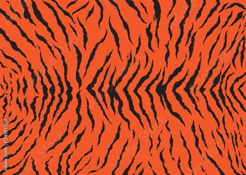 Abstract tiger stripes pattern design, vector illustration background. wildlife fur skin design illustration.