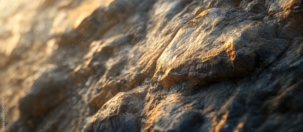 Detailed close-up of a textured rock surface highlighting natural patterns and lighting effects for geological or artistic use. Detailed close-up of a textured rock surface highlighting natural patterns and lighting effects for geological or artistic use.