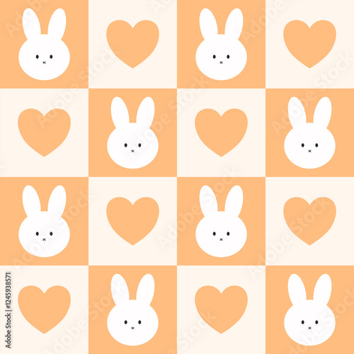 little bunny easter holiday seamless pattern 