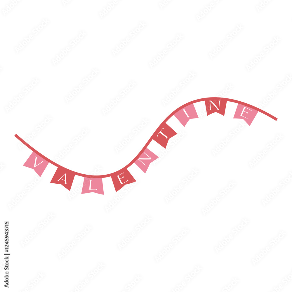 Obraz premium Valentine Day Heart Garland