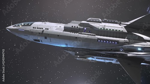 spaceship in space