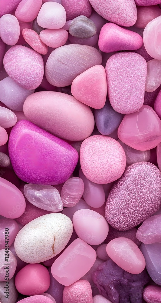 Pink Stones, Pebbles, and Rocks with Rough Texture and Sea Glass Pink Stones, Pebbles, and Rocks with Rough Texture and Sea Glass
