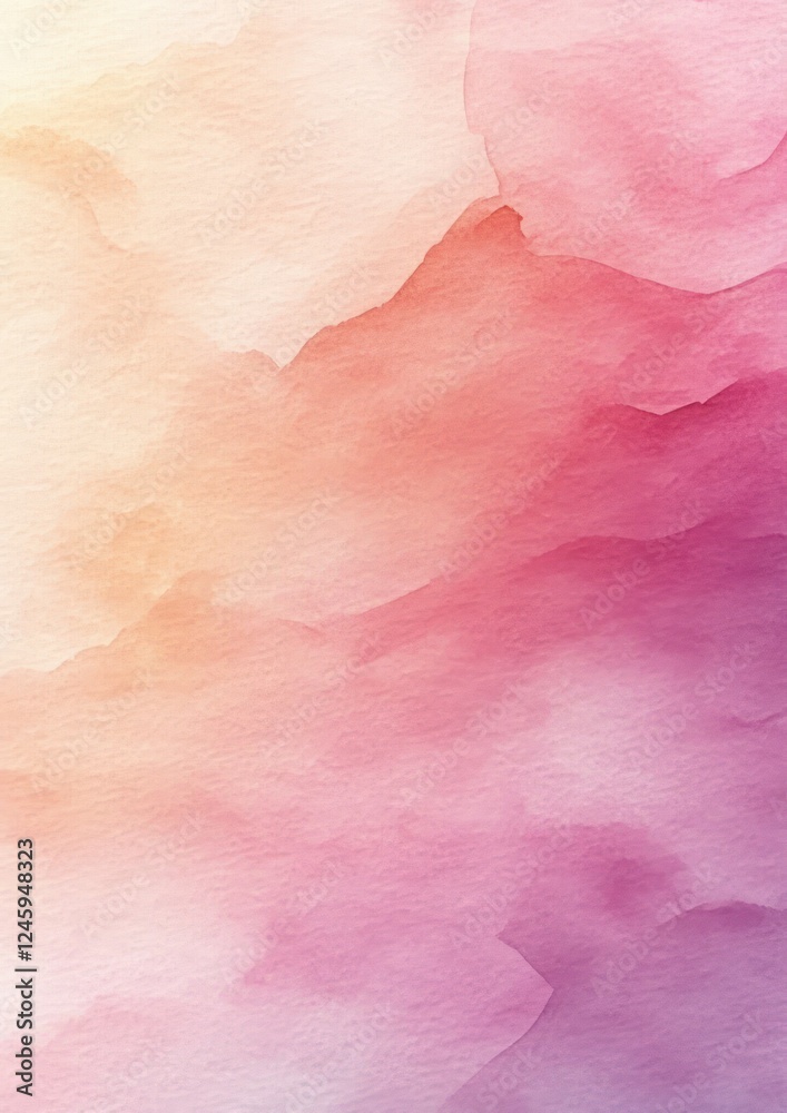 Fototapeta premium Soft Watercolor Abstract Background in Pink and Peach Hues Textured Neutral Design