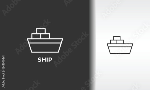 Ship Vector, Icon Or Logo Sign Isolated Symbol Illustration