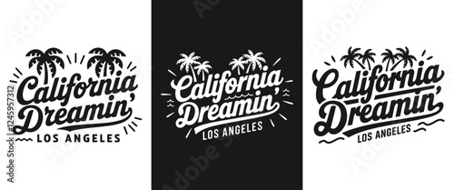 California Dreamin' T-Shirt Design - Celebrate Los Angeles with Stylish Palm Tree Graphics, Perfect for Beach Lovers, Adventurers, and Anyone Captivated by the California Lifestyle