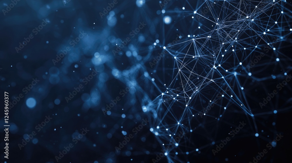 DNA Molecule Network Visualization on Dark Blue Background for Scientific Research and Innovation with Copy Space for Text and Graphics DNA Molecule Network Visualization on Dark Blue Background for Scientific Research and Innovation with Copy Space for Text and Graphics