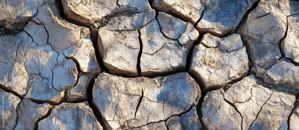 Cracked dry earth surface showcasing textures and patterns of drought-affected soil in a natural setting. Cracked dry earth surface showcasing textures and patterns of drought-affected soil in a natural setting.