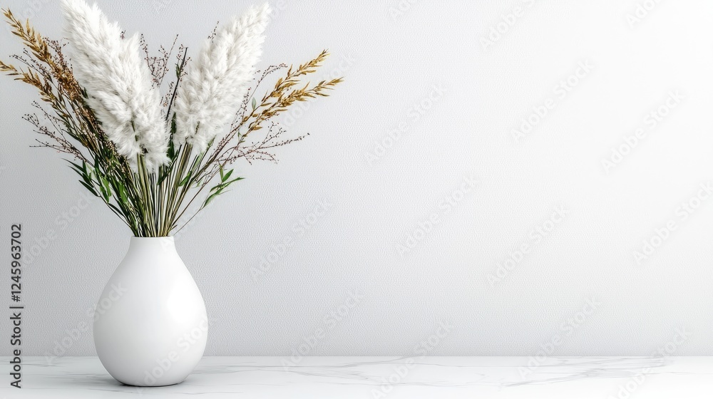 Pampas grass vase minimalist home decor Pampas grass vase minimalist home decor