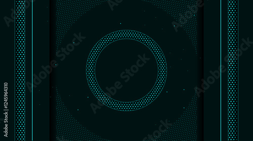 Elegant banner template with pattern geometric shape | Decorative abstract background for web, texture, greeting, flyer, futuristic | Creative sky-blue Islamic background  