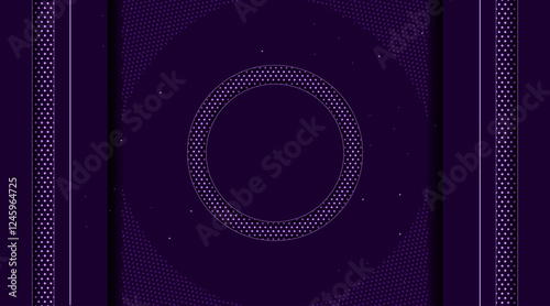 Elegant banner template with pattern geometric shape | Decorative abstract background for web, texture, greeting, flyer, futuristic | Creative purple Islamic background  