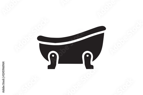 bath tap vector silhouette isolated in white background