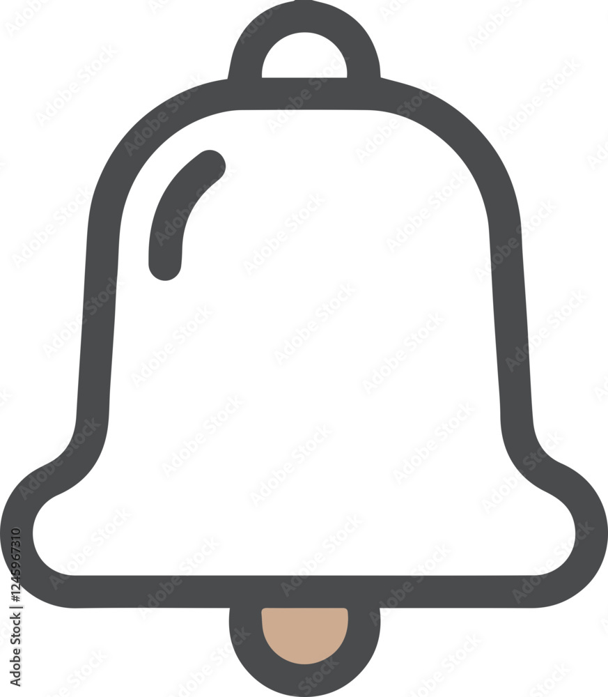 Black bell icon on white background Black bell icon on white background