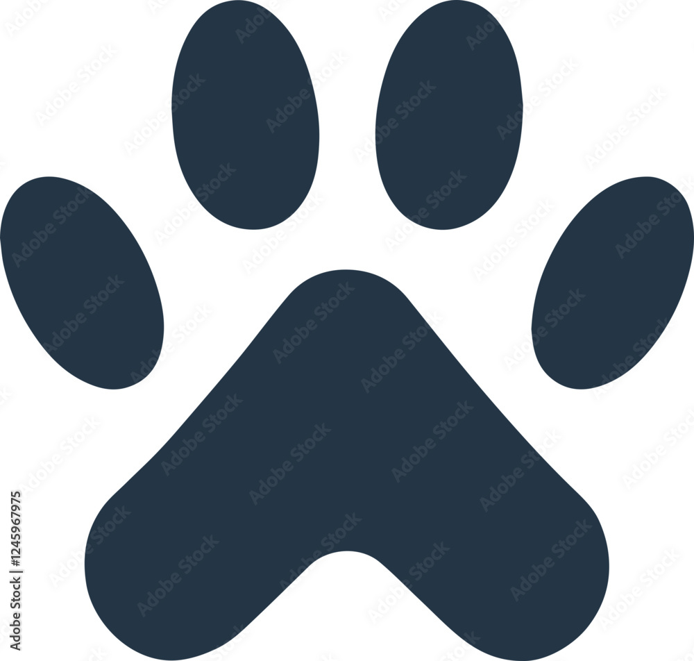 Dog footprint icon, pet and animal theme Dog footprint icon, pet and animal theme