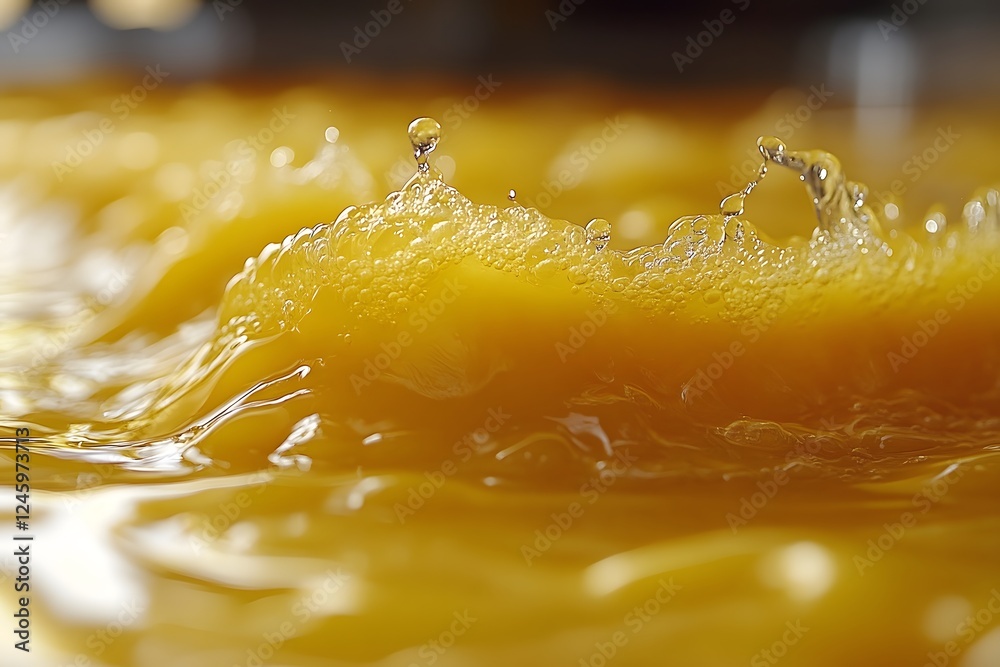 Refreshing Splash of Yellow Liquid for Beverage Advertisement and Visual Design Refreshing Splash of Yellow Liquid for Beverage Advertisement and Visual Design
