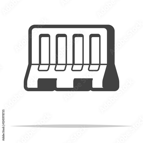 Traffic barrier icon transparent vector isolated