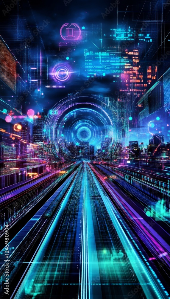 Futuristic y2k graphic poster background with vibrant colors and unique digital energy shapes Futuristic y2k graphic poster background with vibrant colors and unique digital energy shapes