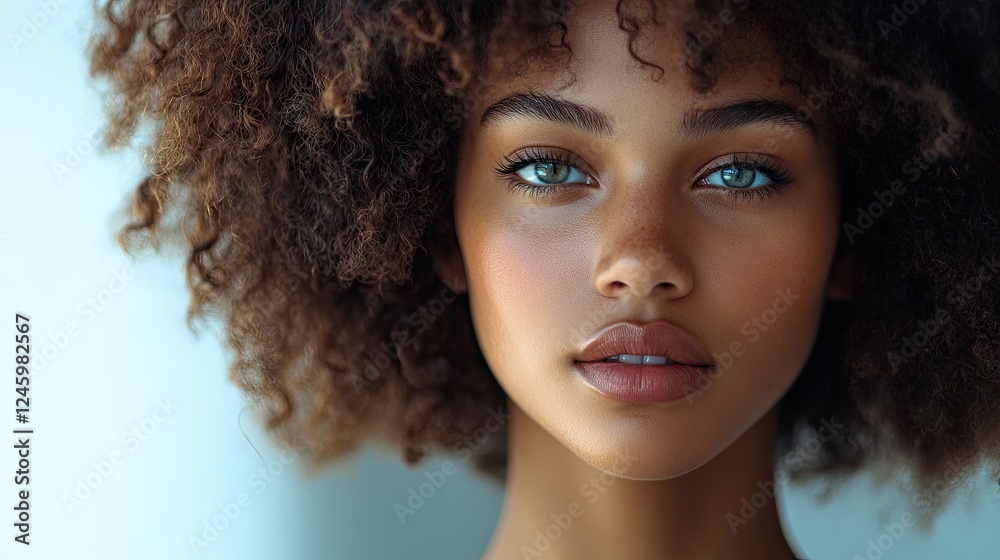 Portrait Photo of a Woman Model with a Natural and Captivating Expression, Styled for Modern Photography Portrait Photo of a Woman Model with a Natural and Captivating Expression, Styled for Modern Photography