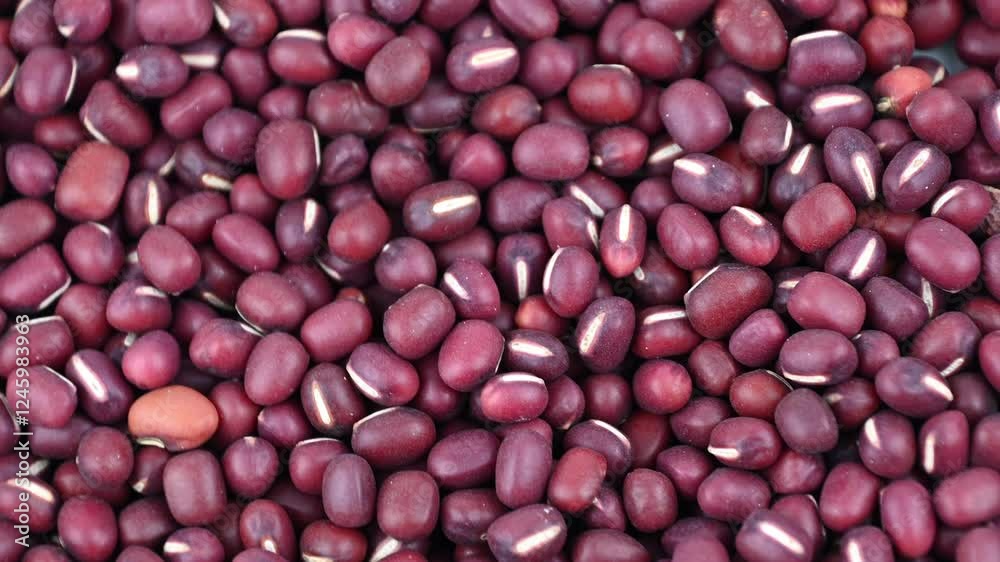 Vigna angularis, the adzuki bean, azuki bean, aduki bean, red bean, red mung bean. a legume for culinary. Plant-based protein source. Vegan food. Whole food. Vigna angularis, the adzuki bean, azuki bean, aduki bean, red bean, red mung bean. a legume for culinary. Plant-based protein source. Vegan food. Whole food.