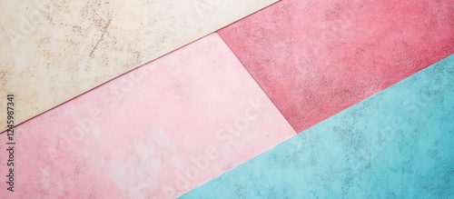 Geometric Pastel Background with Text Space for Creative Urban Wall Art Designs