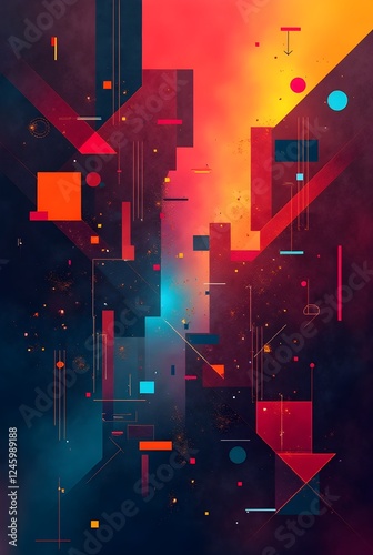 abstract background with colorful lines