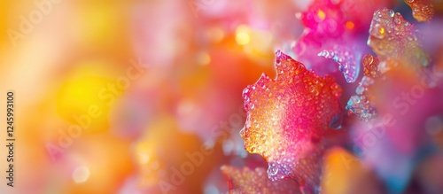 Abstract artistic background with colorful bokeh effects featuring a shallow depth of field and vibrant tones for creative visuals